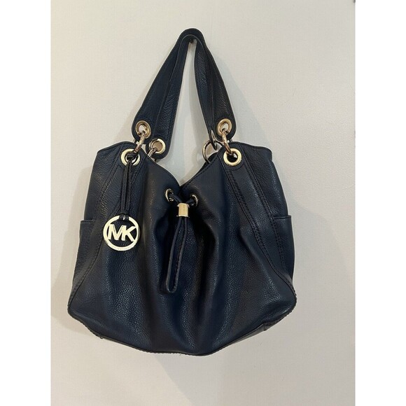 Bundle x Michael Kors Leather Tote Bag + Jet Set Crossbody Bag, NAVY BLUE - Picture 4 of 15